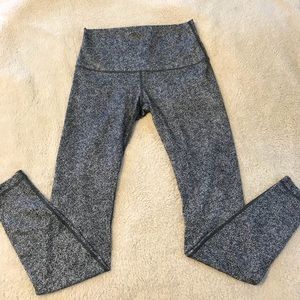 Lululemon High Rise Leggings Grey Speckle Size 10